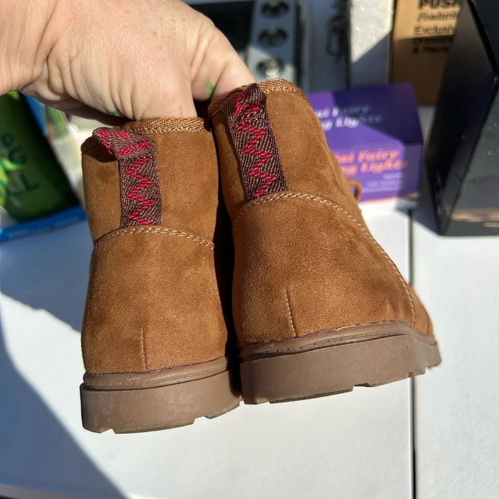Cat & Jack Men's Tan Lace-Up Boots